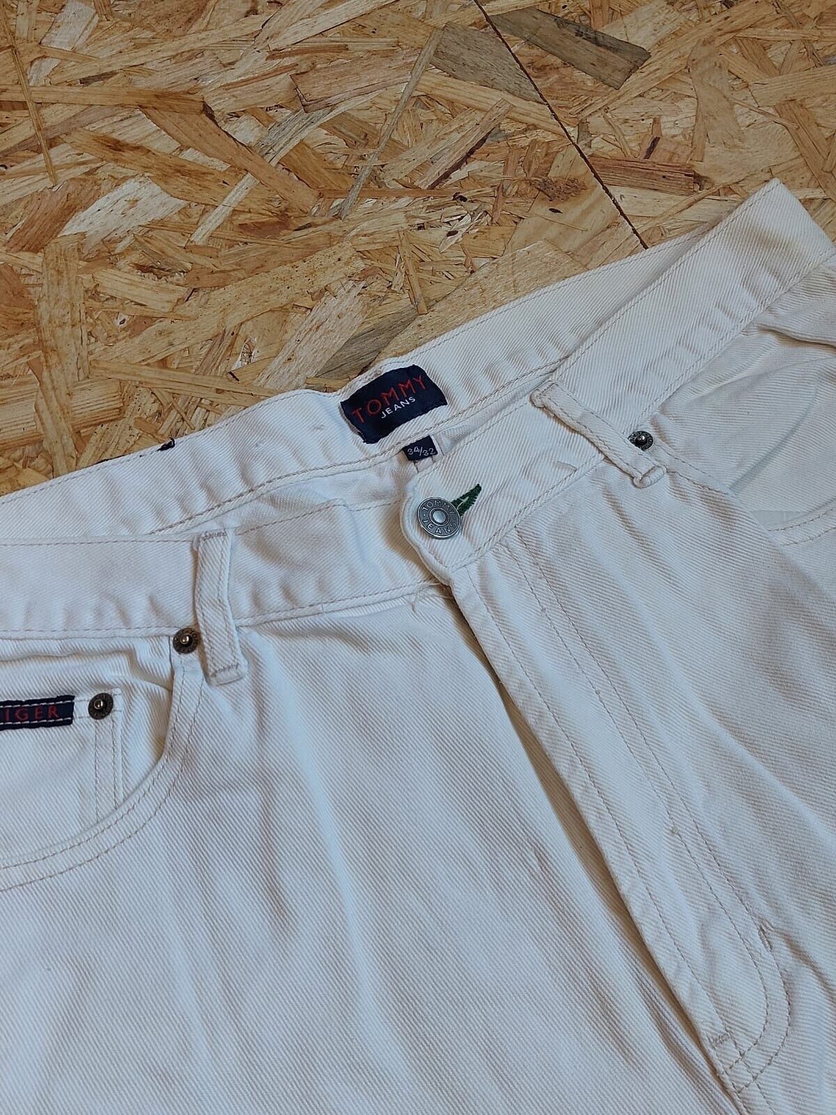 Tommy Jeans W34 L32 White Denim regular Straight - WhiteHorse Vintage