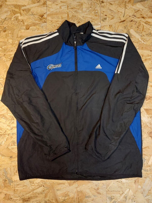 Vintage Adidas Sz XL Black Windbreaker Tracksuit Jacket CLEAVELAND CAVALIERS 03’ - WhiteHorse Vintage